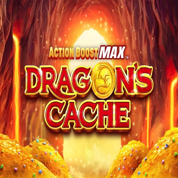 Action Boost Max Dragon's Cache casino game by SpinPlay Games – featured logo at BetOnRed Casino